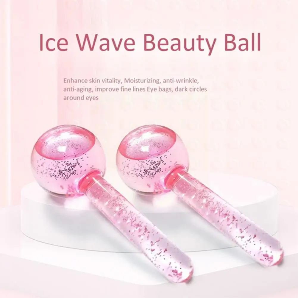 

1 Pair Large Beauty Ice Hockey Energy Beauty Crystal Globes Care Eye Skin Ice And Ball Massage Water Face Cooling Wave M7q2