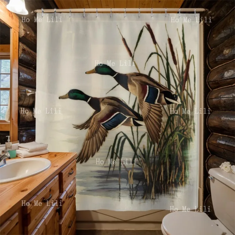 

Занавеска для душа с утятами из полиэстера