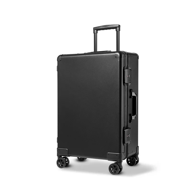 18 Inch Pull Rod Tool Box Aluminum Alloy Instrument Box all Aluminum Magnesium Alloy Business Suitcase Metal Boarding Box