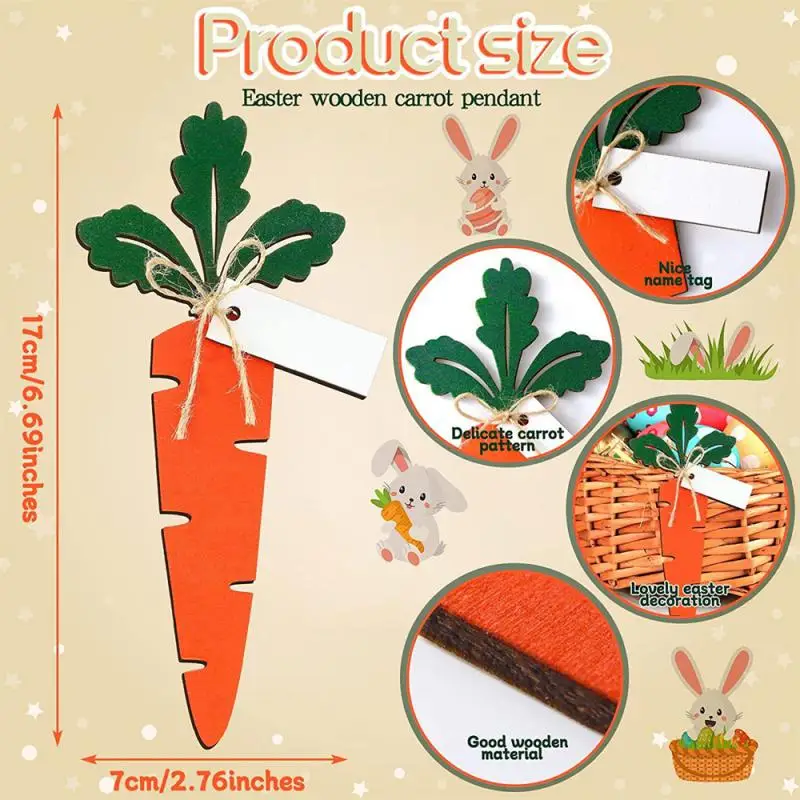 

Пасхальные подарки, игрушка, украшение в виде редиса, пасхальные украшения для дома, подвеска в виде моркови и пасхального дерева