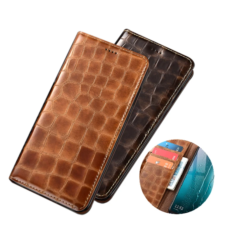 

Business Wallet Flip Case For TCL 306 305i 305 30E 30 Plus SE 5G 20 Pro 20S 20L Cowhide Leather Magnetic Holder Phone Cover Capa