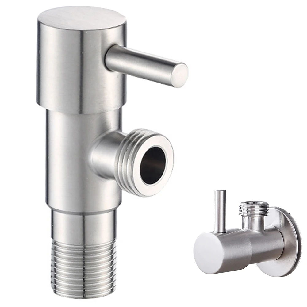

304 Stainless Steel Faucet Triangle Valve Angle Valve Inlet Water Stop Valve Bathroom Kitchen Valve Water Pressure Regulator