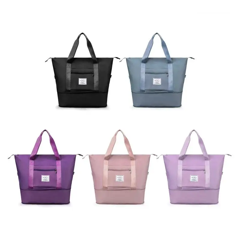 

Collapsible Travel Tote Holdall Bag Dry & Wet Separated Pockets Sports Gym Bag Drop Shipping
