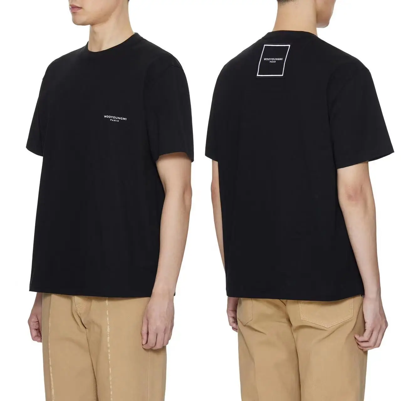 

Wooyoungmi WYM 우영미 T-shirt Discolored Printing Cotton Short Sleeve Couple Round Neck Clothing Unisex Streetwear Top Tee