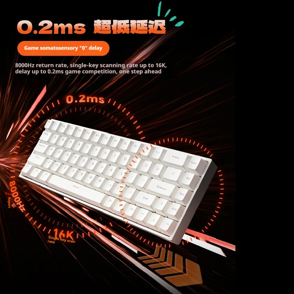 METAPHYUNI X68 Проводной магнитный переключатель Механическая клавиатура в режиме Singel