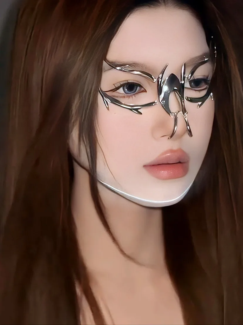 Нестандартная титановая стальная маска CyberPunk готические панковские