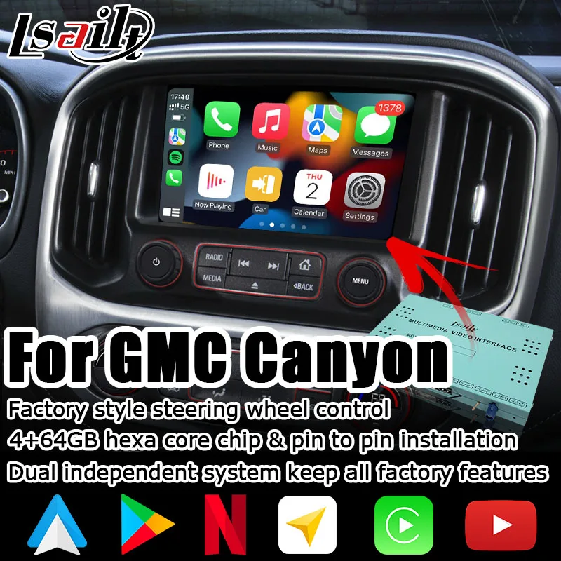 

Интерфейс CP AA для Android/беспроводной системы GPS навигации GMC, интерфейс видео Mylink intellilink CUE system от Lsailt