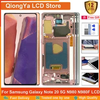 original 6 7 note 20 display for samsung galaxy note 20 lcd n980 sm n980f sn980fds lcd with touch screen digitizer assembly