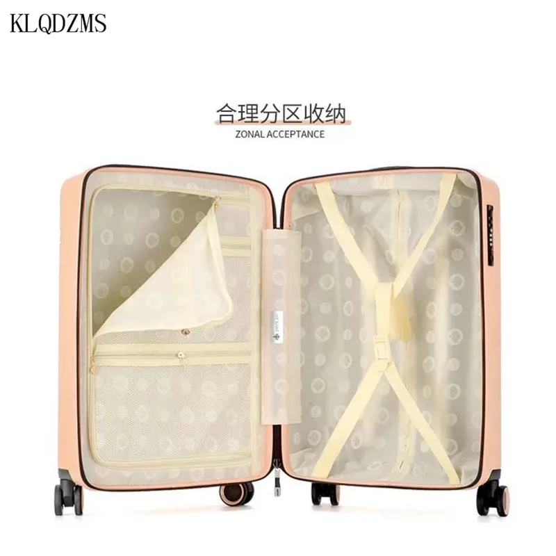 KLQDZMS High-value Macaron Trolley Case 20 Inch Mute Universal Wheel Cabin Luggage 24 Inch Good Storage Suitcase Female