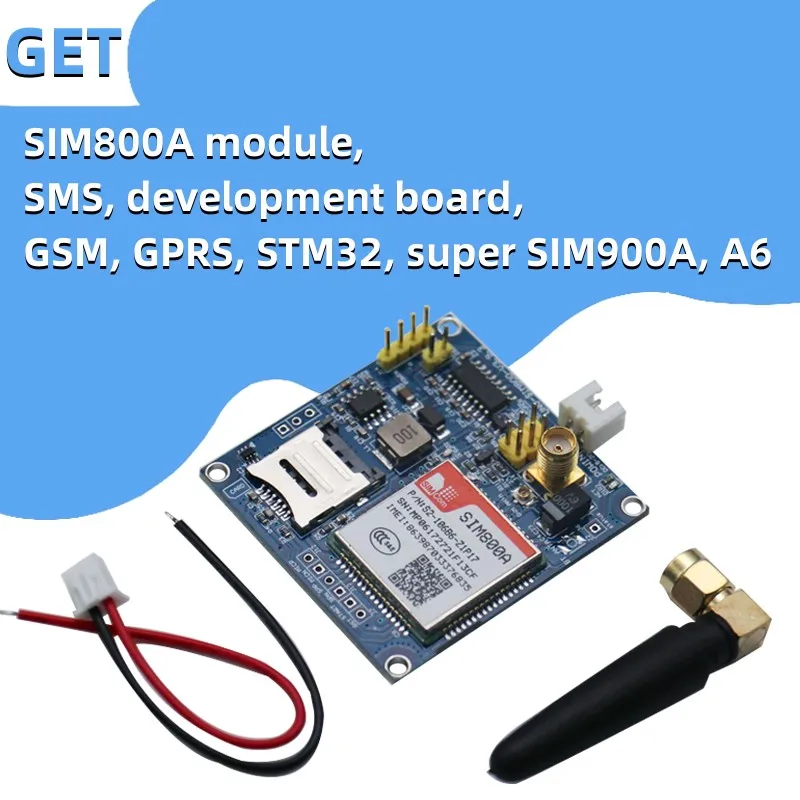 

Модуль SIM800A, SMS, макетная плата, GSM, GPRS, STM32, super SIM900A, A6