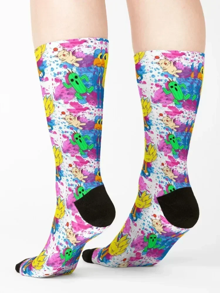 Final Pets (шокобо моogle cactuar) Носки Противоскользящие футбольные роскошные походные