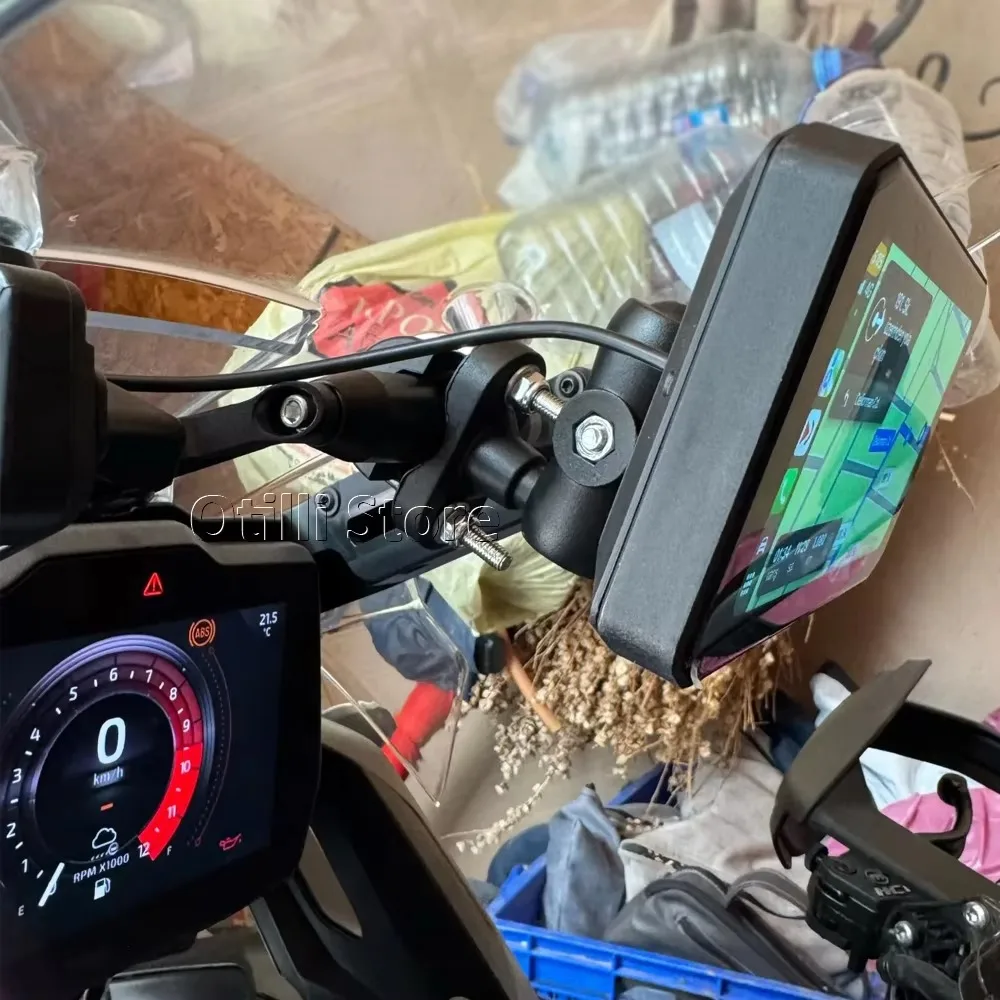 Фото Держатель для телефона Tiger 1200 Rally Explorer Black Edition, GPS-крепление на лобовое стекло для Tiger 1200 GT Pro Rally Pro 2022-2025, навигационный кронштейн №4