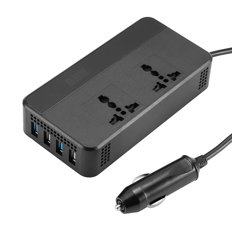 

200W Car Power Inverter DC12V to 220VAC Voltage Converter With QC3.0 USB Ports Charger Adapter Car Plug Converter with Switch