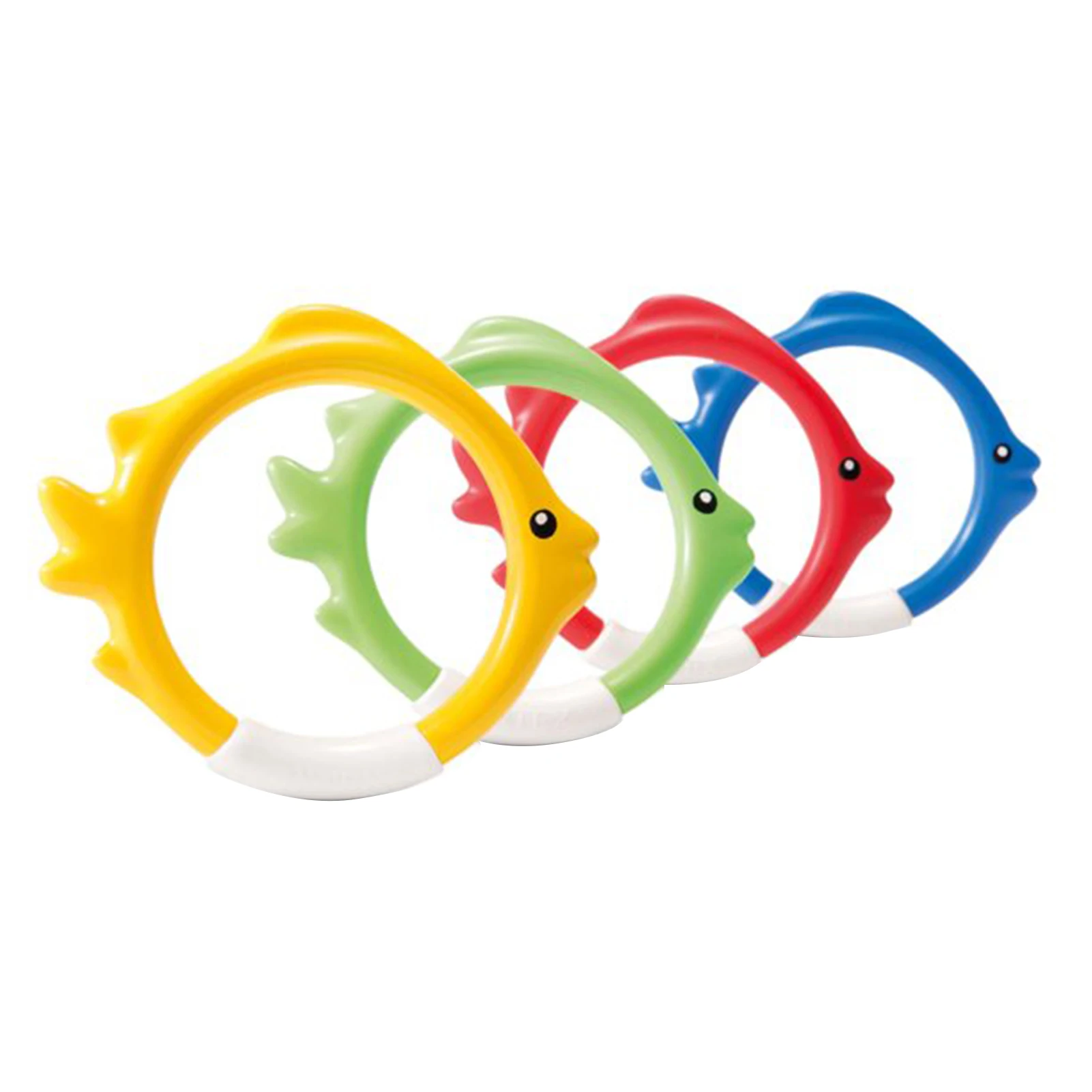 

4pcs Diving Toy Rings Underwater Fish Shape Bath Gifts Games Swimming Pool Play Sticks Summer Children Training For Kids Funny