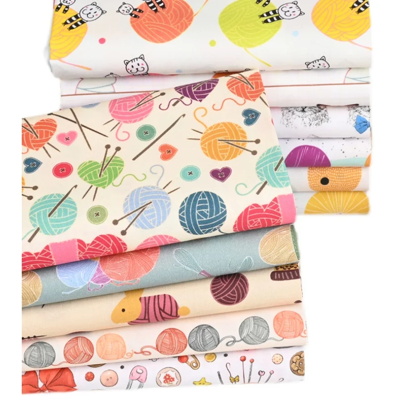 

Wool Ball Hydrangea Printing Fabric DIY Clothing Dress Sewing Fabric Material for Clothes