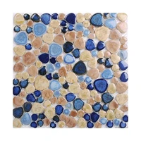 Brand New 22 Pieces/Pack Nordic Cobblestone Mosaic Tiles Size 30x30cm Anti-Skid Floor Tiles Ceramic For Swimming Pool,Fish Pond