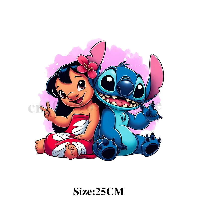 Lilo &amp Stitch автомобильная УФ-наклейка DTF на окна Kawaii Disney украшения автомобильные