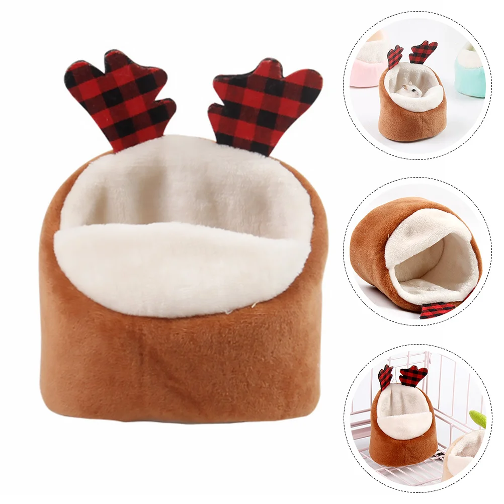 

Hamster Bed House Warmrat Sleeping Hideout Small Cave Bag Squirrel Christmas Tent Habitat Cotton Animal Winter Nesting