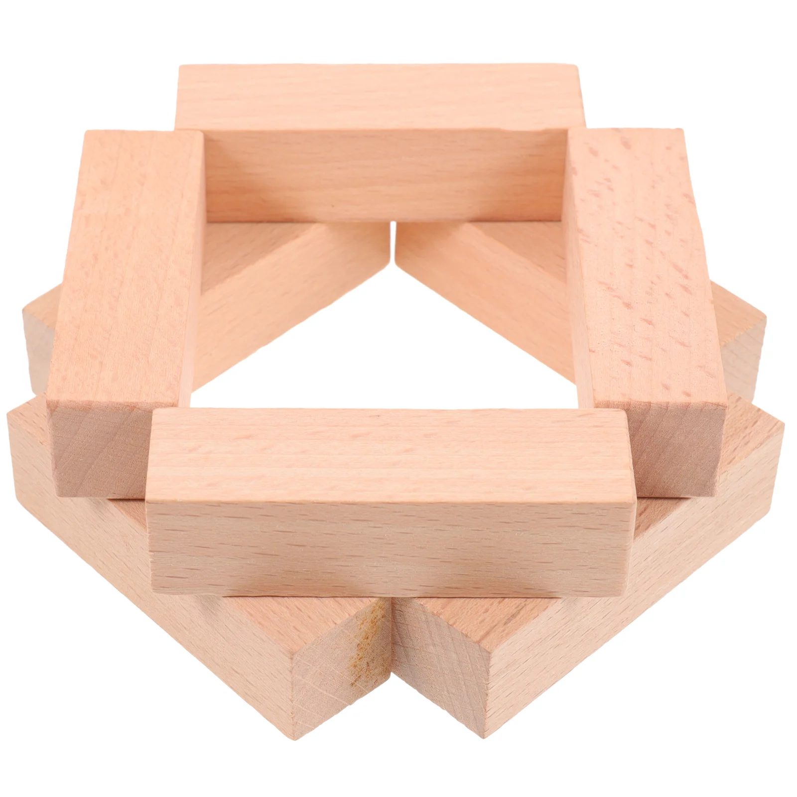 

8pcs Wooden Diy Use Blank Stamper Novel Carving Accessory Wooden Square Little Seal
