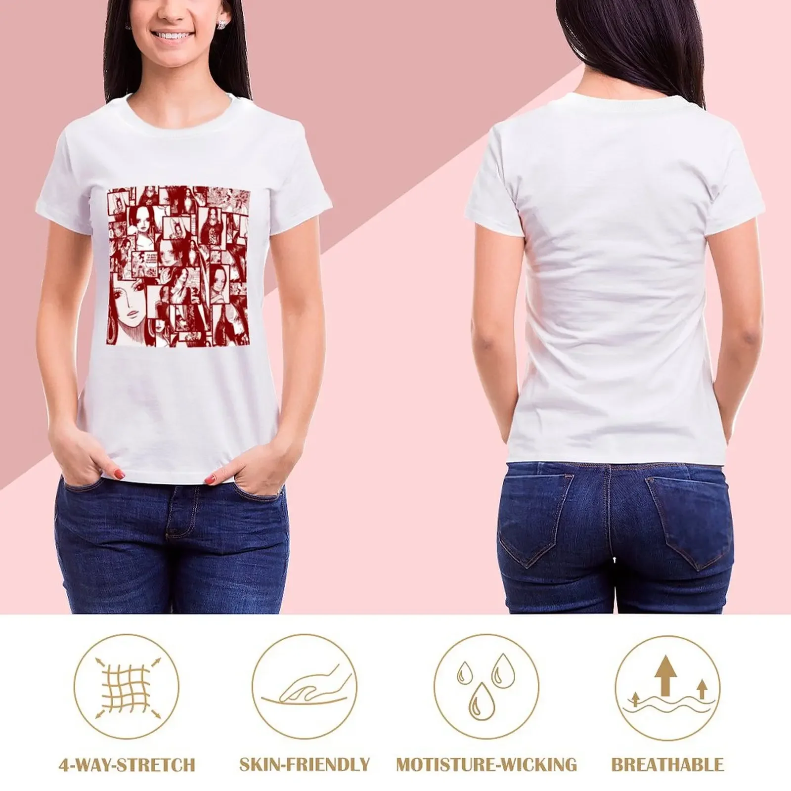 Футболка с коллажем манги Boa Hancock футболка принтом животных для девочек милая