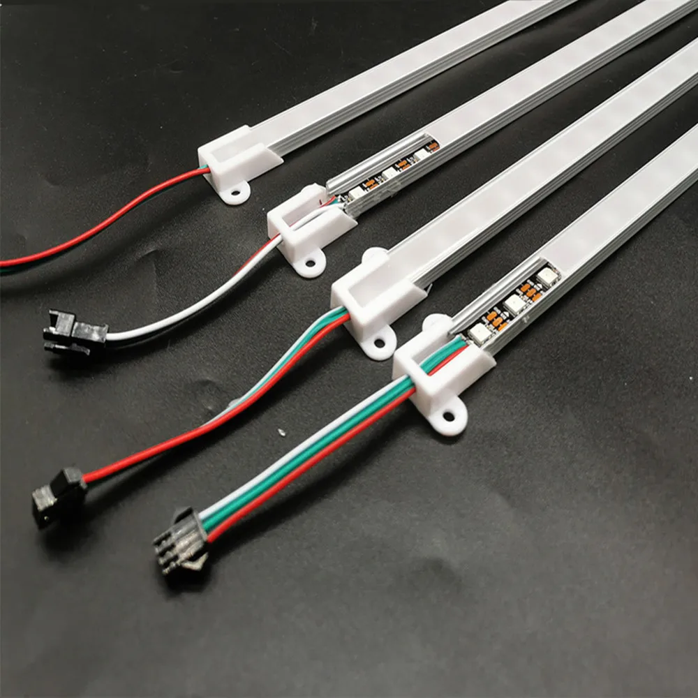 Индивидуальная индивидуально Адресуемая 5050 RGB Smart U алюминиевая жесткая профильная полоса DC5V WS2812B, 3PIN 33/50 см, украшение шкафа