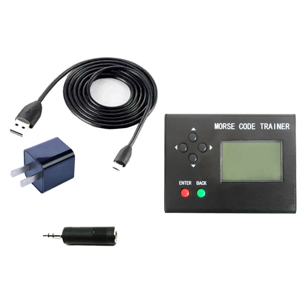 

Morse Code Trainer Shortwave Radio Telegraph CW Key Learning Radio + Power Supply + Adapter