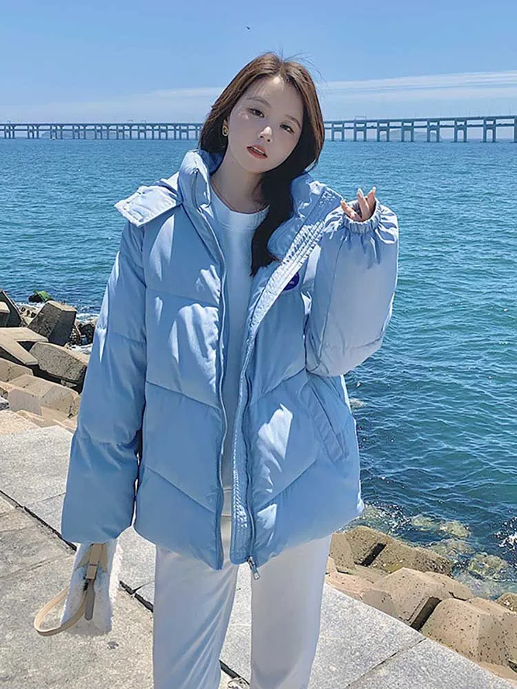 Designer Women's Short Jacket Fashion Casual Solid Winter Jackets for Women 2022 Female Coat Cotton Clothes Coat Parka