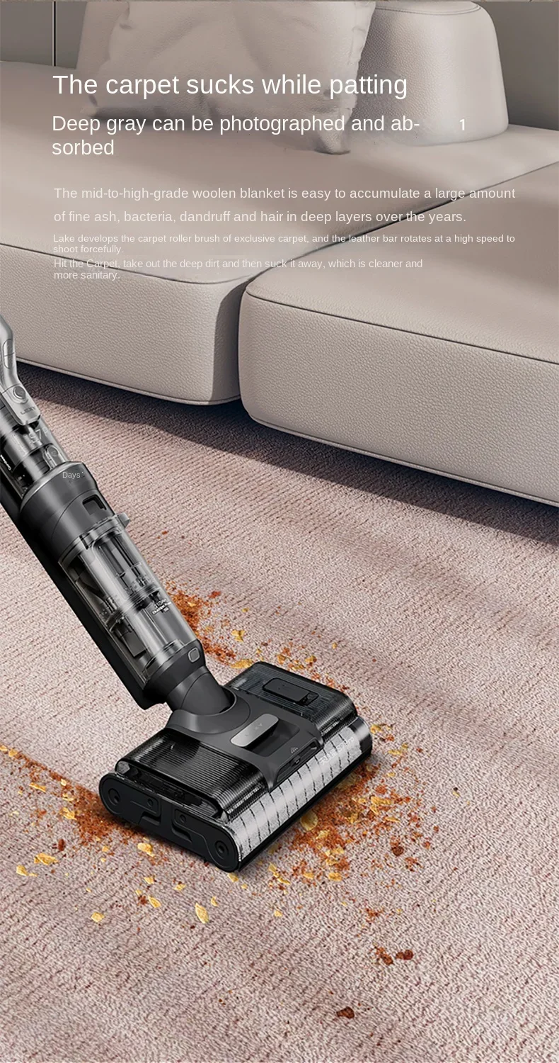 Швабра с двойным роликом LEXY Sirius S7Pro 3-в-1 большая всасывающая швабра защитой от