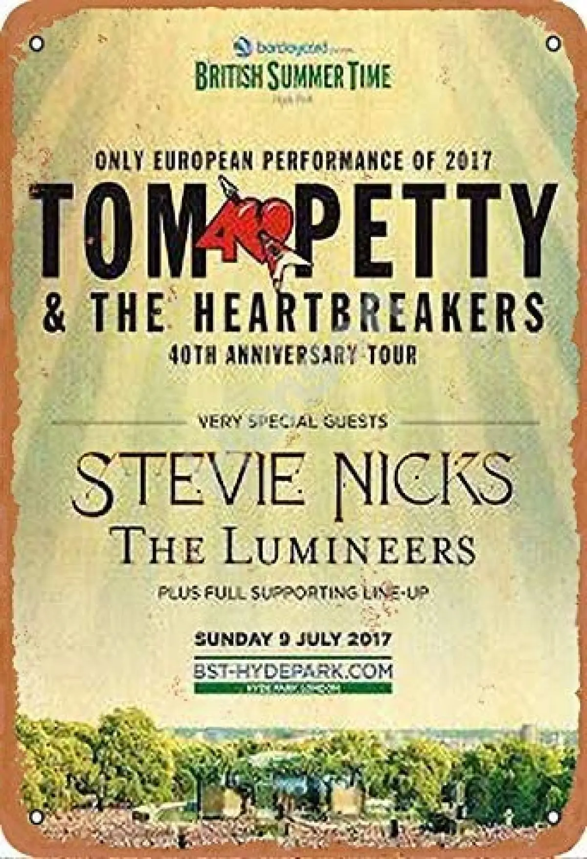 

Tom Petty And The Heartbreakers Stevie Nicks Vintage Tin Sign Art Iron Painting Rusty Poster Decoration Aluminum plaque