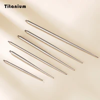 10pcs g23 titanium piercing needles size 18g14g16g tattoo needle lip navel ear ring puncture rod external thread kit tool