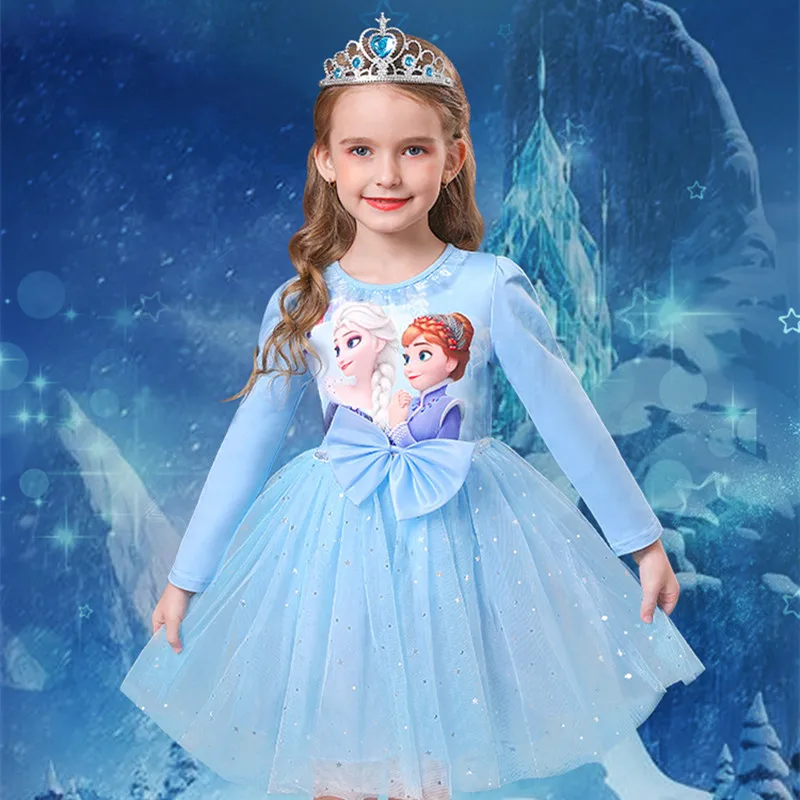 

Frozen 2 Elsa Anna Princess Spring Autumn Kids Dresses For Clothes Summer Evening Dresses Costume Birthday Party Girls Outfits