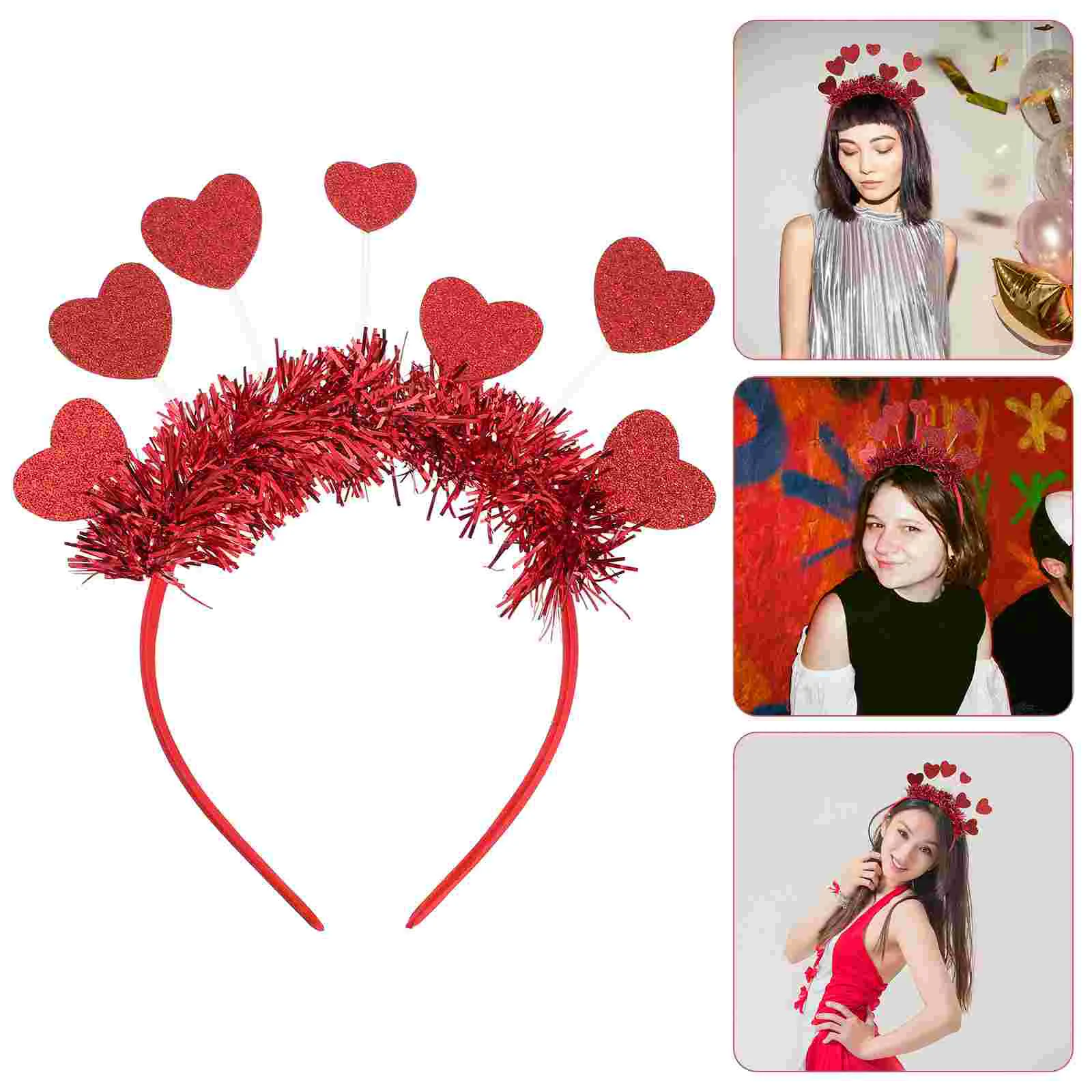 

2 Pcs Love Headband Clothing Wedding Hair Heart-shaped Birthday Plastic Miss