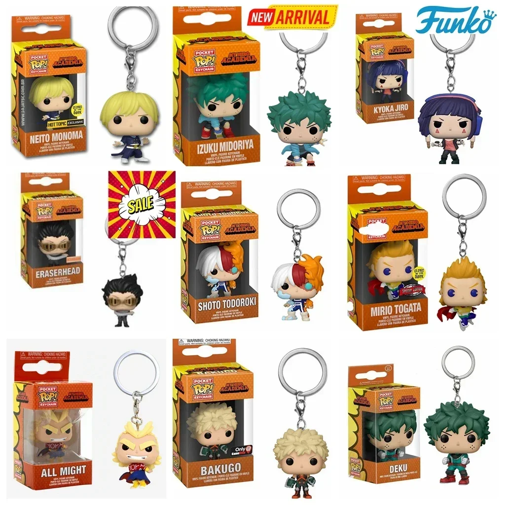 Funko Pop Брелок Игрушка My Hero Academia Deku Kyoka Jiro Neito Monoma Izuku Midoriya Shoto Todoroki All Might Bakugo ПВХ