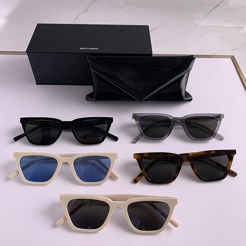 

New Luxury Brand Designer Fashion GENTLE Sunglasses AGAIL Men Women Cat Eye Big box Vintage Acetate UV400 Sun glasses With Box