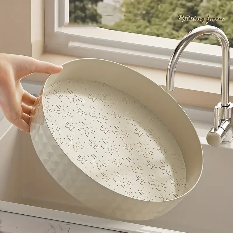 Круглый пластиковый контейнер для хранения прозрачный вращающийся