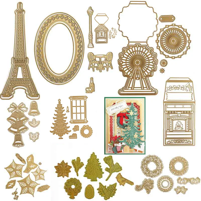 

Pretty Butterfly Christmas Tree Metal Cutting Dies For Diy Scrapbooking Crafts Maker Photo Album Template Handmade Decoration