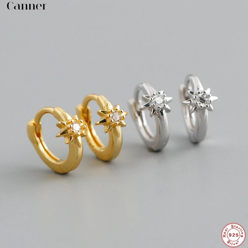 

Женские серьги-кольца из серебра 925 пробы с фианитами