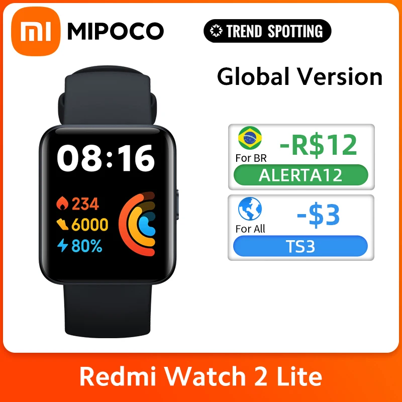 

Умные часы Xiaomi Redmi Watch 2 Lite, 1,55 дюйма, HD, GPS, Bluetooth 5,0