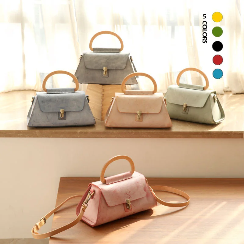 

Женская сумка ручной работы из натуральной кожи, с воском