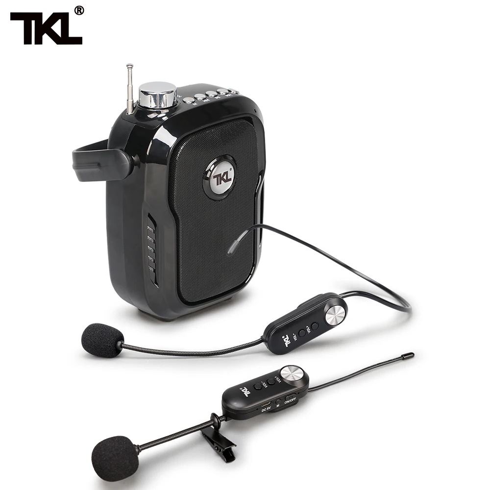 UHF Portable Voice Amplifier Megaphone Teacher Speaker with Wireless Microphone AUX Play Recording Mp3 Player FM Radio Recorder shidu s615 ultra wireless voice amplifier portable uhf mini audio speaker usb lautsprecher for teachers tourrist yoga instructor
