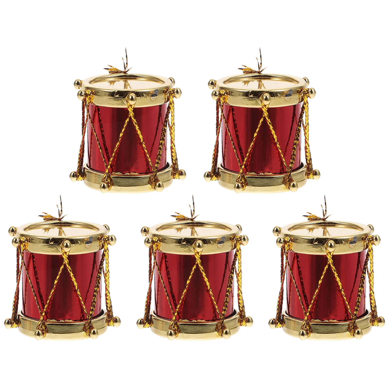 

5 Pcs Ornaments Fake Musical Instrument Decor House Decor Mini Drum Model Miniature Drum Decor for Women Men