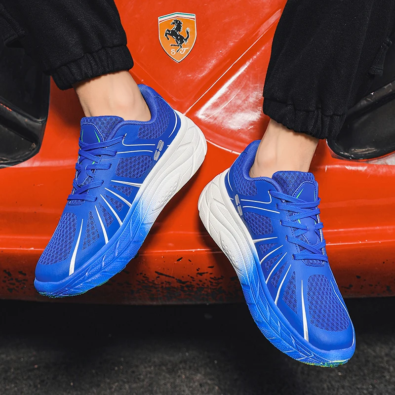 Осень 2023 новые легкие модные мужские цветные сетчатые трендовые кроссовки