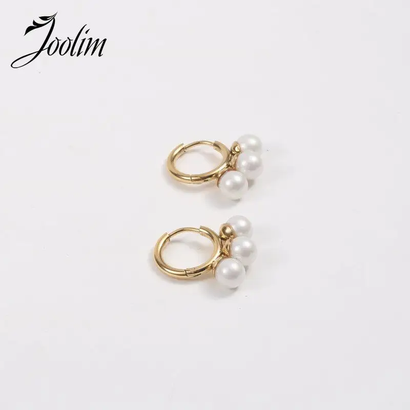 Non Tarnish & Waterproof Fashion Freshwater Pearl Able To Open Design Ring Earring Trend 2022 Stainless Steel  Jewelry Wholesale