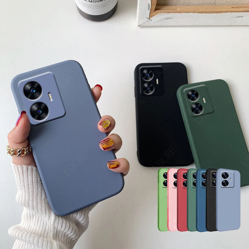 

For Cover OPPO Realme C55 Case For Realme C55 Capas Silicone Shockproof Back Bumper TPU Soft Case Realme C30 C31 C35 C55 Fundas