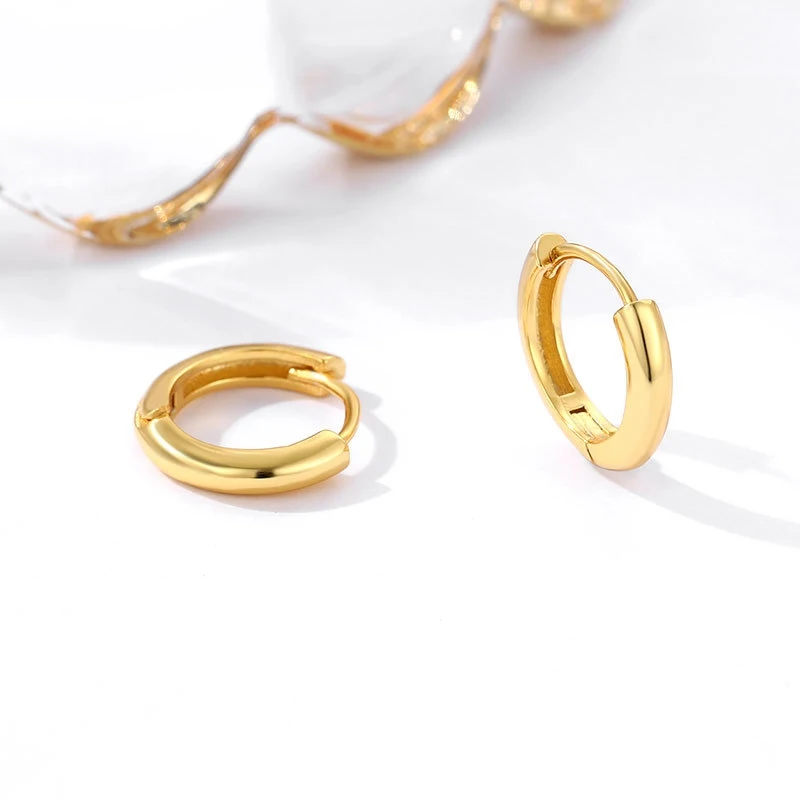 Серьги-кольца унисекс из серебра 925 пробы с крючком