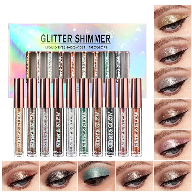 

Алмазные тени для век металлические мерцающие блестящие жидкие тени для век Косметика для век