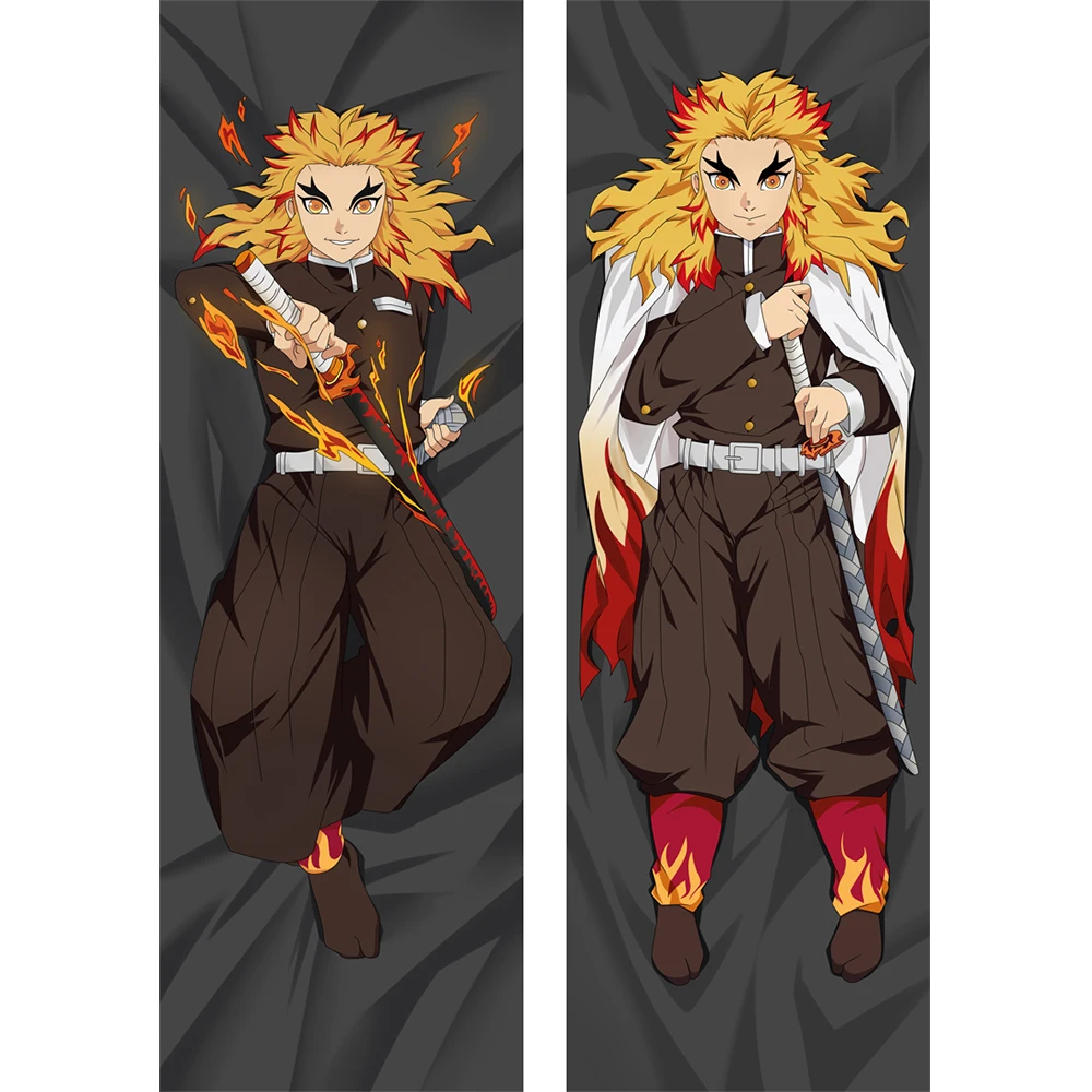 

Наволочка для подушки аниме Dakimakura, рассекающая демонов, киметасу no Yaiba Rengoku Kyoujurou, наволочка для обнимающего тела в натуральную величину, декоративные наволочки, 6 размеров, размер s