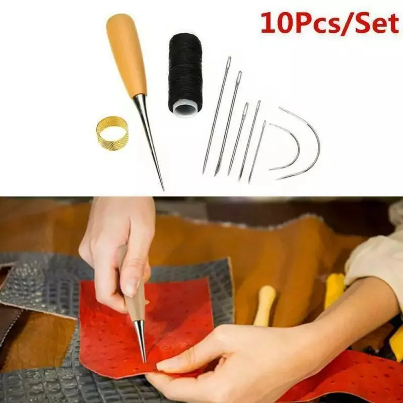 Набор кожаных швейных игл игла для шитья нить наперсток ремонт обуви также хит