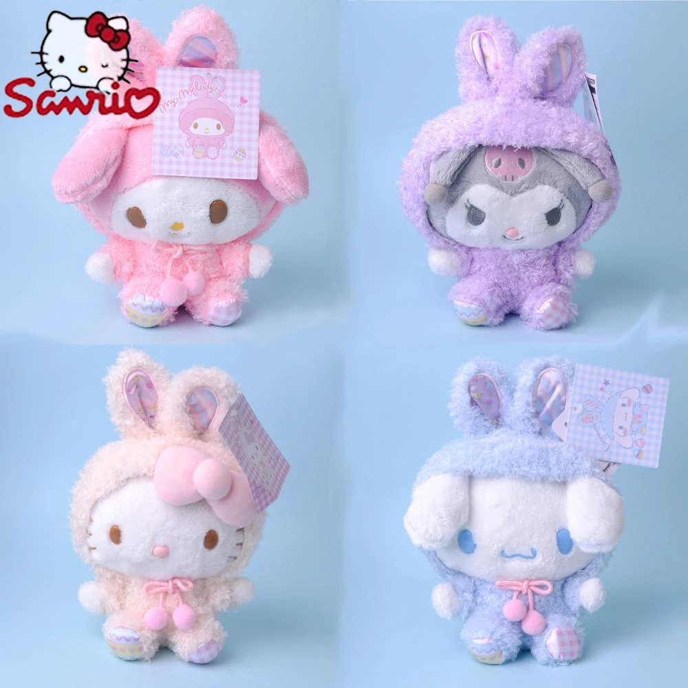 

Hello Kitty Keychain Sanrio 15Cm Kuromi Cinnamoroll My Melody Plush Doll Toy Kawaii Anime Toys Gifts Girl Plushies for Children