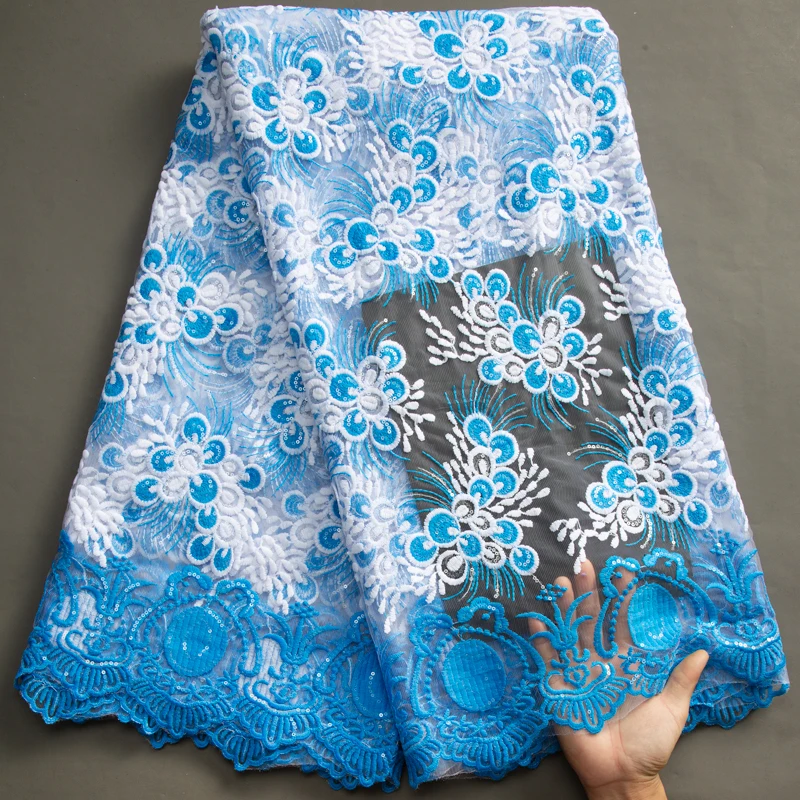 Кружевная французская сетчатая кружевная ткань SJD с блестками 2023 новейший дизайн